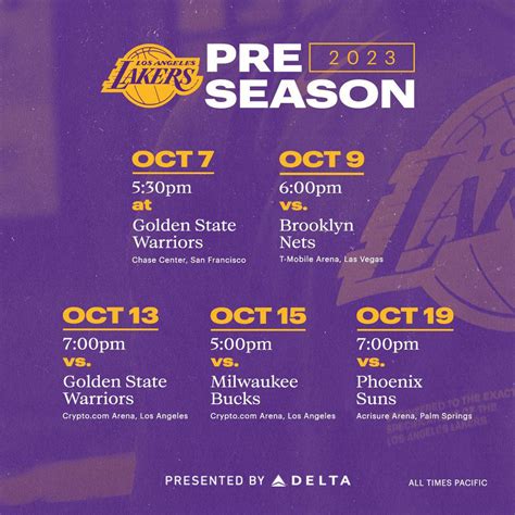 Lakers Preseason Schedule 2024 - Dixie Zahara