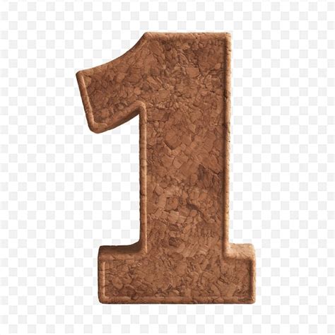 brown number    white background premium ai generated psd