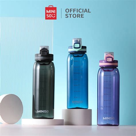 Jual Miniso Botol Minum Air Ml Plastik Olahraga Skala Botol Air