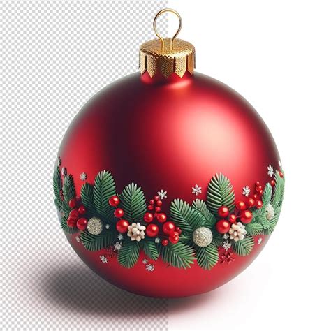 Premium PSD Christmas Baubles Isolated 3d Rendering