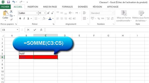 Tuto Excel Calcule Somme Youtube