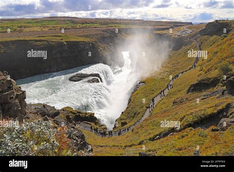 Gullfoss Golden Falls One Of The Most Popular Waterfalls In