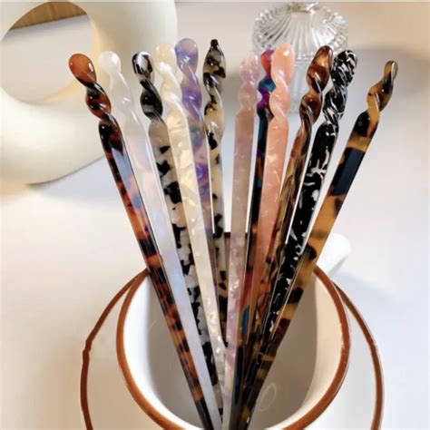 CHINESE STYLE HAIR Sticks Vintage Acetate Chopstick Women Hairpins Hair