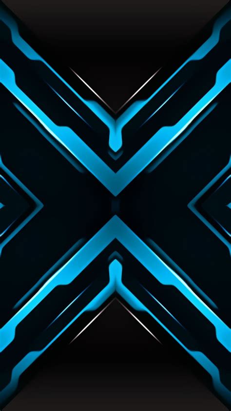 Black Blue Amoled Neon Digital New Material Modern Texture Cool