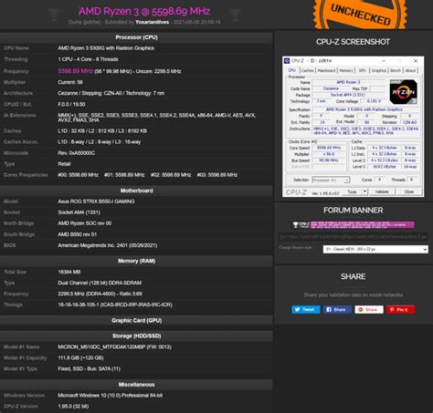 AMD Ryzen 3 5300G Desktop Quad Core APU Overclocked To 5.6 GHz on LN2 ...