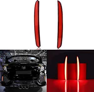 Amazon GTINTHEBOX Red Lens LED Bumper Reflector Lights Tail Brake