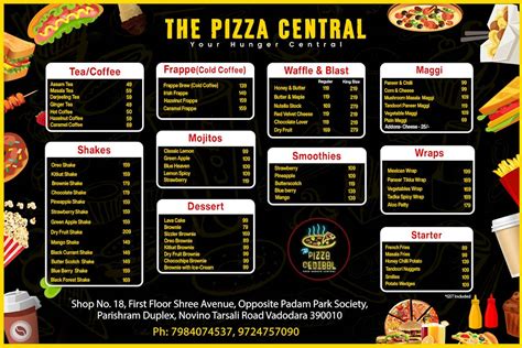 Menu At The Pizza Central Vadodara Vadodara Parishram Duplex