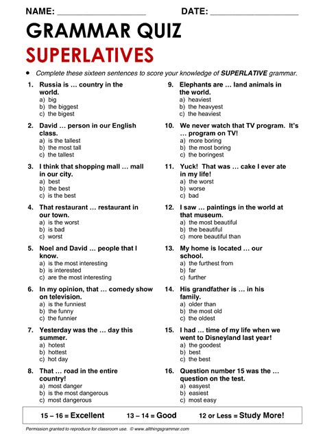 Comparative And Superlative Exercícios Resposta