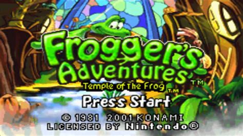 Froggers Adventures Temple Of The Frog Gba Music Title Screen Hd