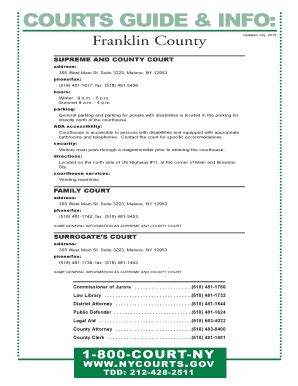 Fillable Online Nycourts 4th JUDICIAL DISTRICT Franklin County Courts