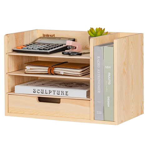 Buy Lavievert Wood Desktop File Holder Organizer Mail Sorter Paper