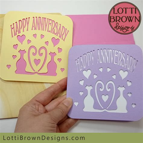 Cricut Anniversary Card Template