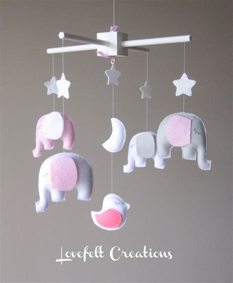 Baby Crib Mobile Baby Mobile Elephant Mobile By Lovefeltxoxo