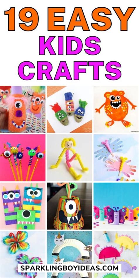 19 Easy Kids Crafts - Sparkling Boy Ideas