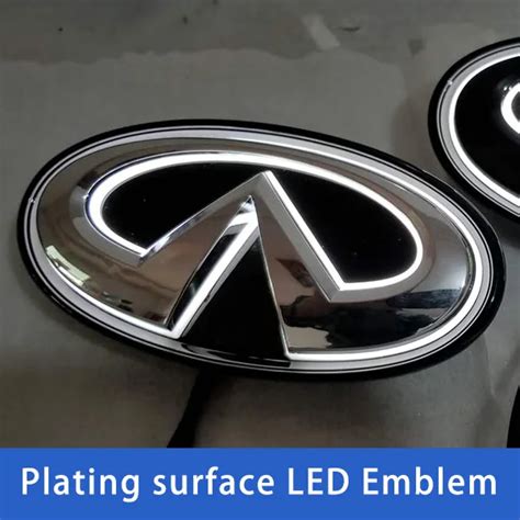 Car Styling LED Emblem For Infiniti Q50 Q50L 2018 LED Logo Light DRL