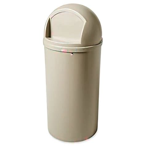 Rubbermaid Marshal Gallon Trash Can Beige Rlw Supply Co