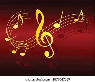 Vector Sheet Music Gold Musical Notes Stock Vector (Royalty Free ...