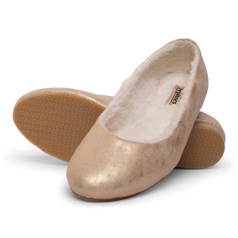 Rose Gold Shimmer Fur Comfort Slip On Bellies G90103 Pepitoes