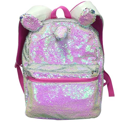 16 Inches Magic Unicorn Sequin Backpack Pink Colorful Rainbow Casual Fashion Shining For Girls