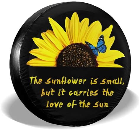 Sunflower Spare Tire Cover Car Sun Love Wheel Cover Car Weatherproof