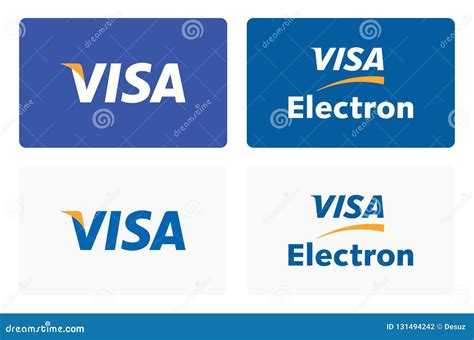 Visa card logo editorial photography. Illustration of editable - 131494242