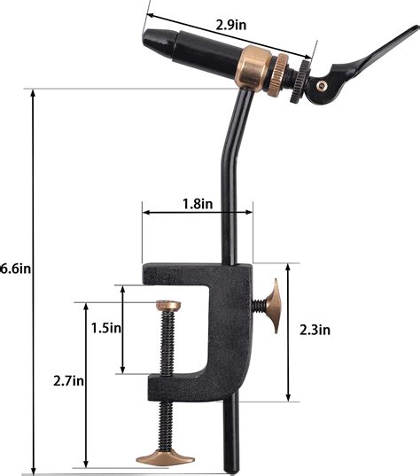 AGOOL Rotary Fly Tying Vise with Bench Clip - Metal Clamp Vise for Jigs ...