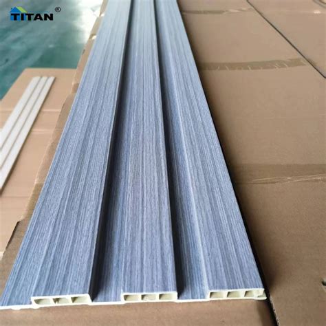 Fire Retardant Slatted Wpc Panel Wood Plastic Composite Slat Wall Panel