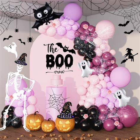 Pink Halloween Balloons Etsy