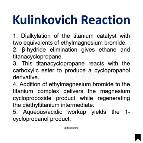 Kulinkovich Reaction - nrochemistry.com