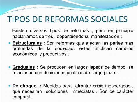 Las Reformas Sociales