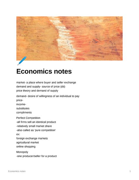 Economics notes - Studocu