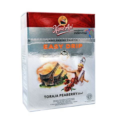 Kopi KAPAL API EASY DRIP TORAJA PEABERRY BLEND Contents 5 Sachets