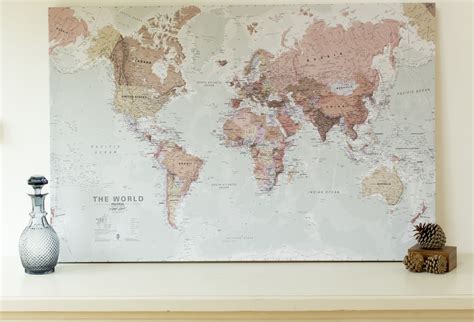 Medium Antique World Map (Canvas) | Antique world map, World map canvas ...