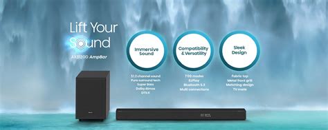 Hisense 3.1.2 Ch Soundbar with wireless subwoofer (AX3120G)