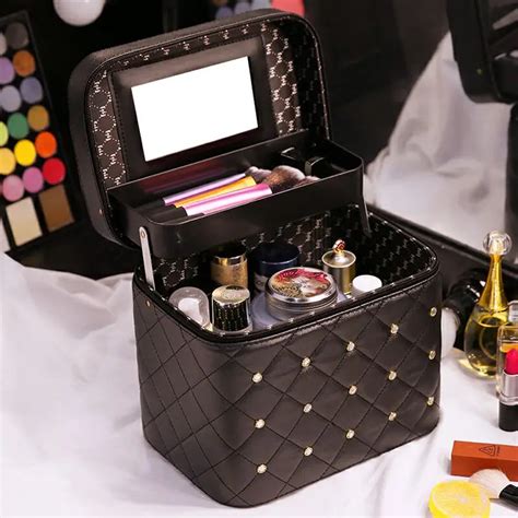 Women Large Capacity Professional Makeup Organizer Fashion Toiletry Cosmetic Bag Multilayer