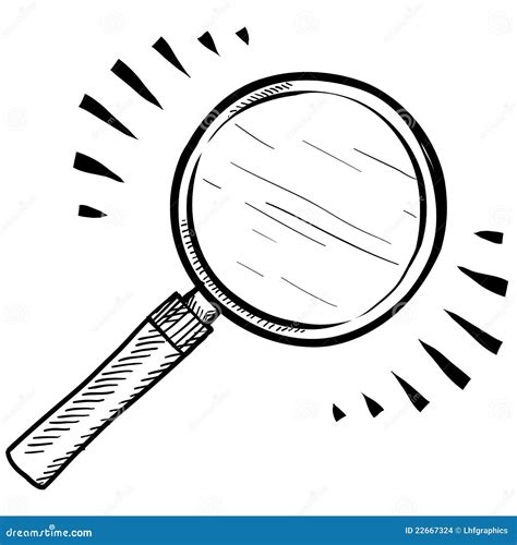 Magnifying Glass Sketch Stock Vector Illustration Of Magnifying 22667324