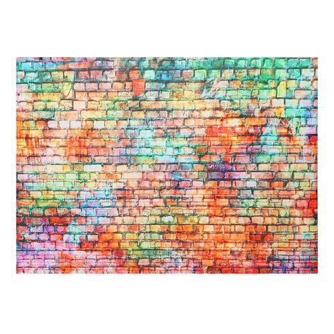 Colorful Brick Wall Vinyl Backdrop For Photography Decoration