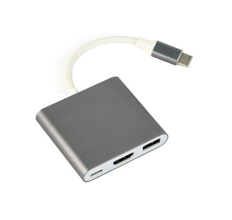 Купити USB хаб Cablexpert USB Type C 3 in 1 A CM HDMIF 02 SG Grey