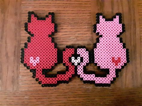 Perler Bead Valentine Cats Etsy Canada Perler Bead Templates