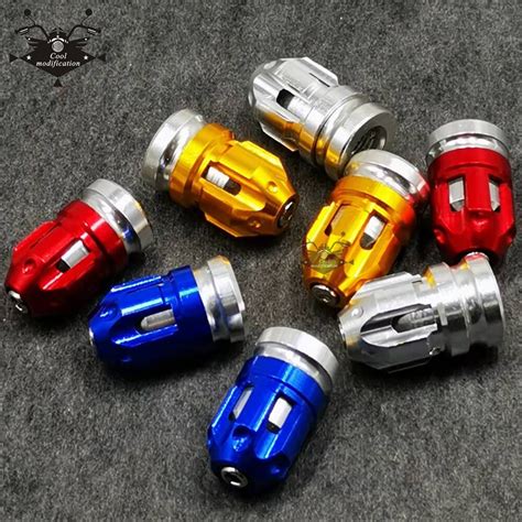 Pair Motorcycle Accessorie Wheel Tire Valve Caps Cnc Airtight Covers