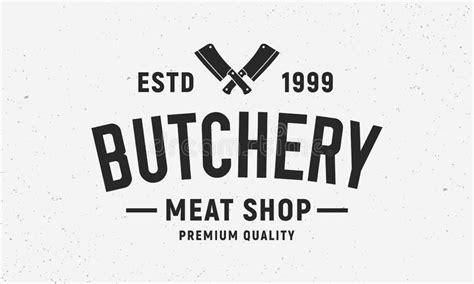 Tienda De Carne De La Carnicería Concepto Del Logotipo Del Vintage