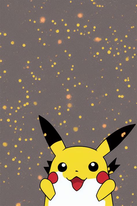 Pikachu With Snow And Glitter Background Graphic Design · Creative Fabrica