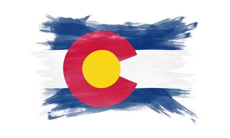 premium photo colorado state flag brush stroke colorado flag background