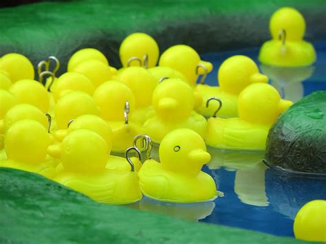 Hook A Duck Funfair Yellow Duck Plastic Carnival Prize Fair