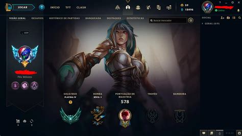 Mmr Plat Diamond 114 Skins Ícones Raros Criada A 10 Anos League Of