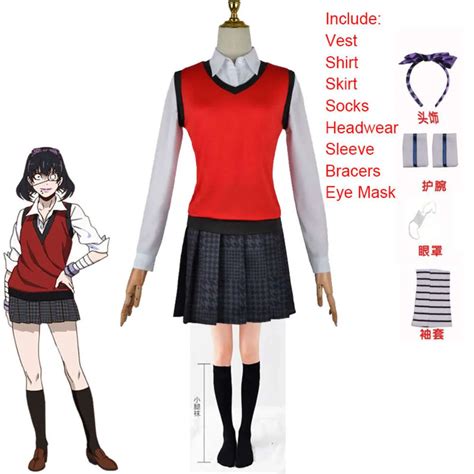 Kakegurui Cosplay Slytherin Uniform Female Twin Meari Saotome Suzui Ryota Momobami Kirari