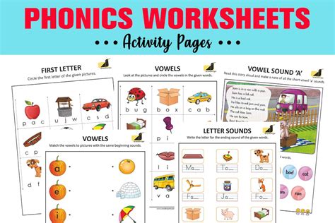 Free Printable Phonics Matching Worksheet - kiddoworksheets - Worksheets Library