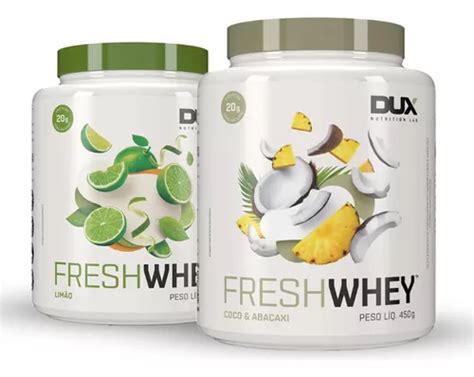 Kit X Fresh Whey Protein W G Sabores Dux Nutrition Sabor Coco