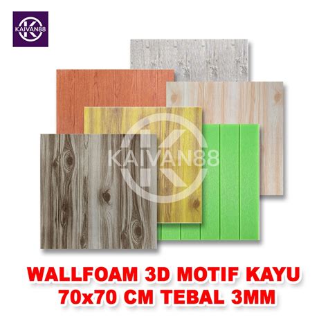 Jual Kaivan Wallpaper Foam D Motif Kayu X Shopee Indonesia