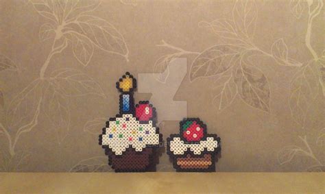 Birthday Perler Treat By RavenTezea On DeviantArt Perler Perler